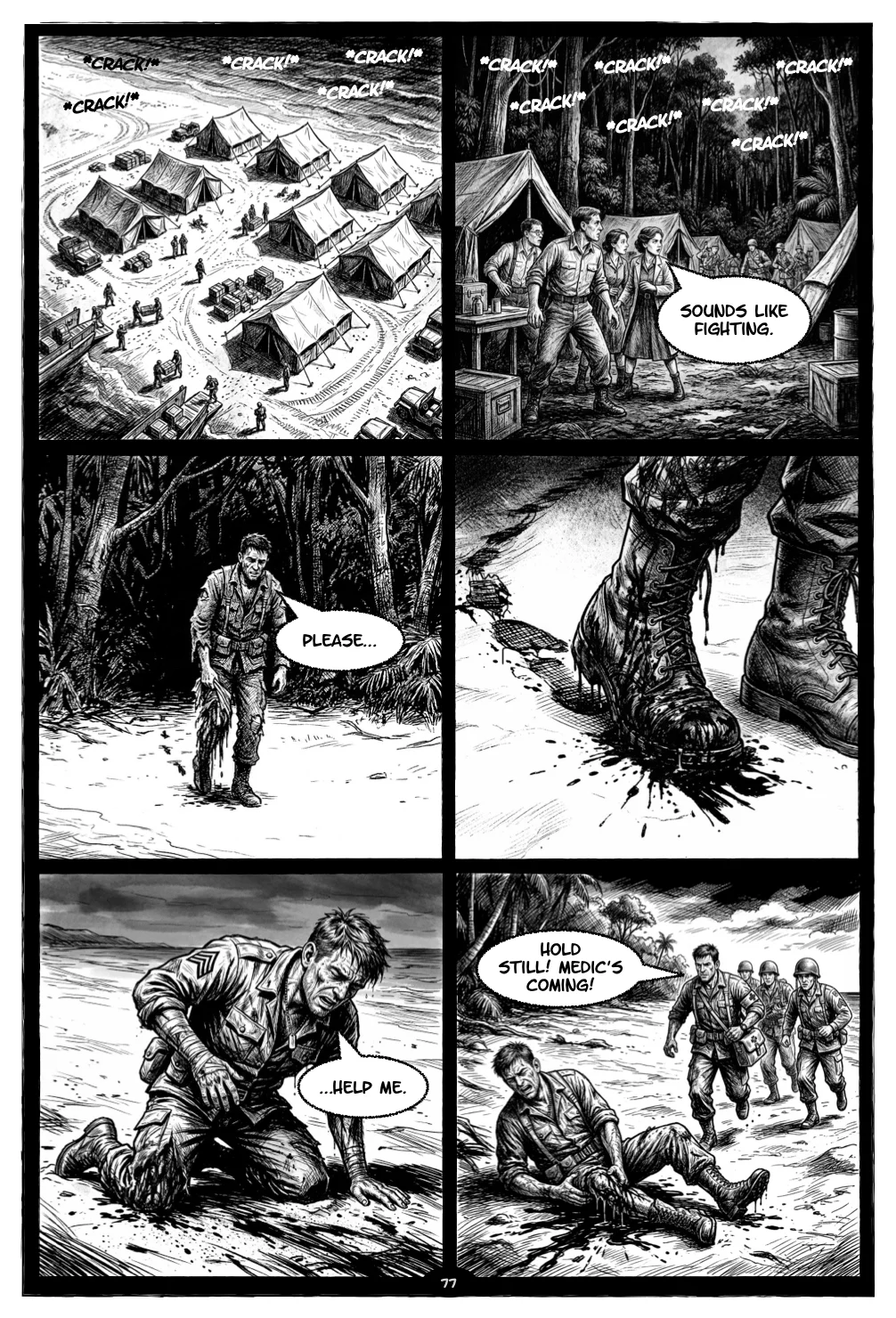 No Dawn for the Living — interior artwork